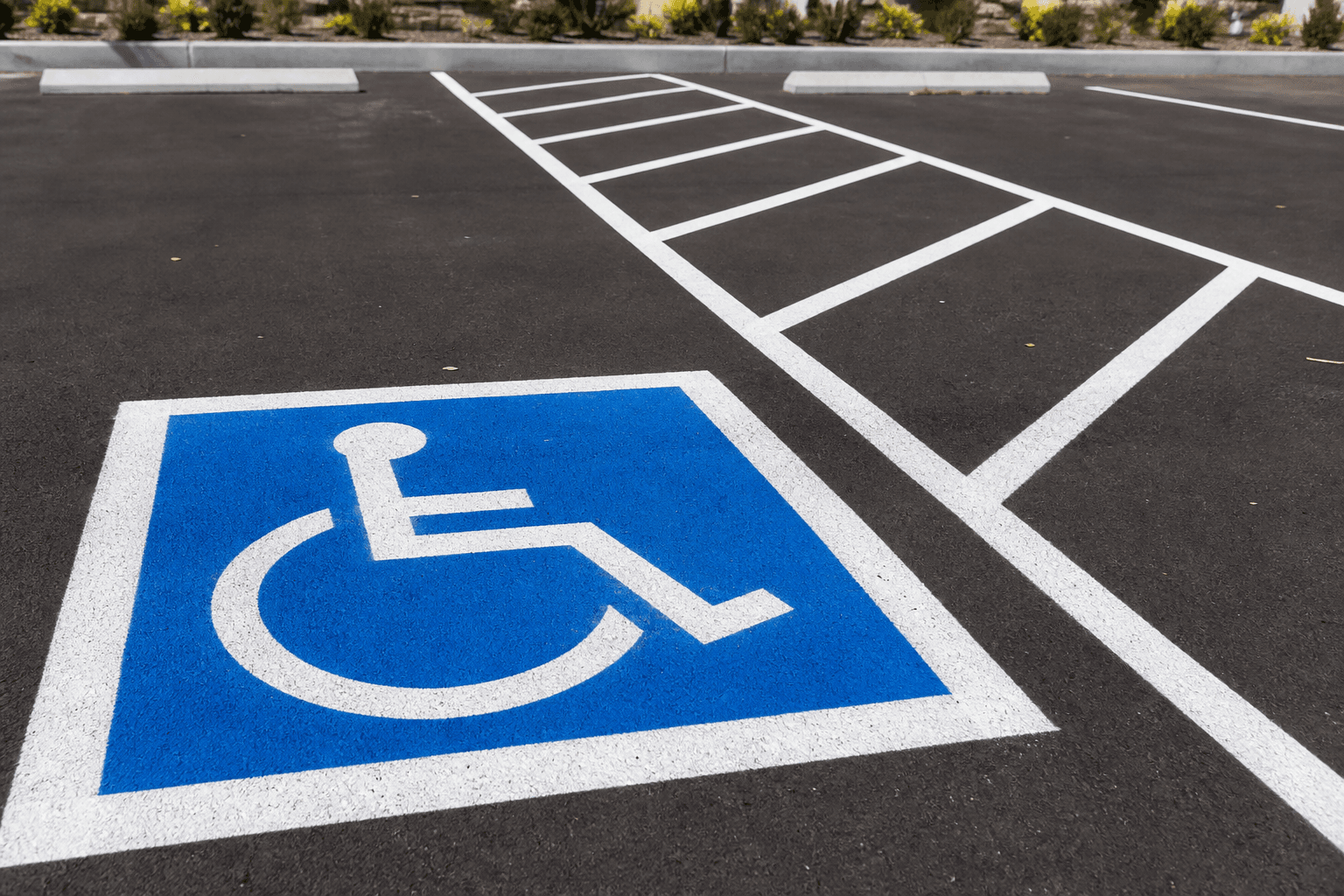 Illustrative view of ada pavement markings work