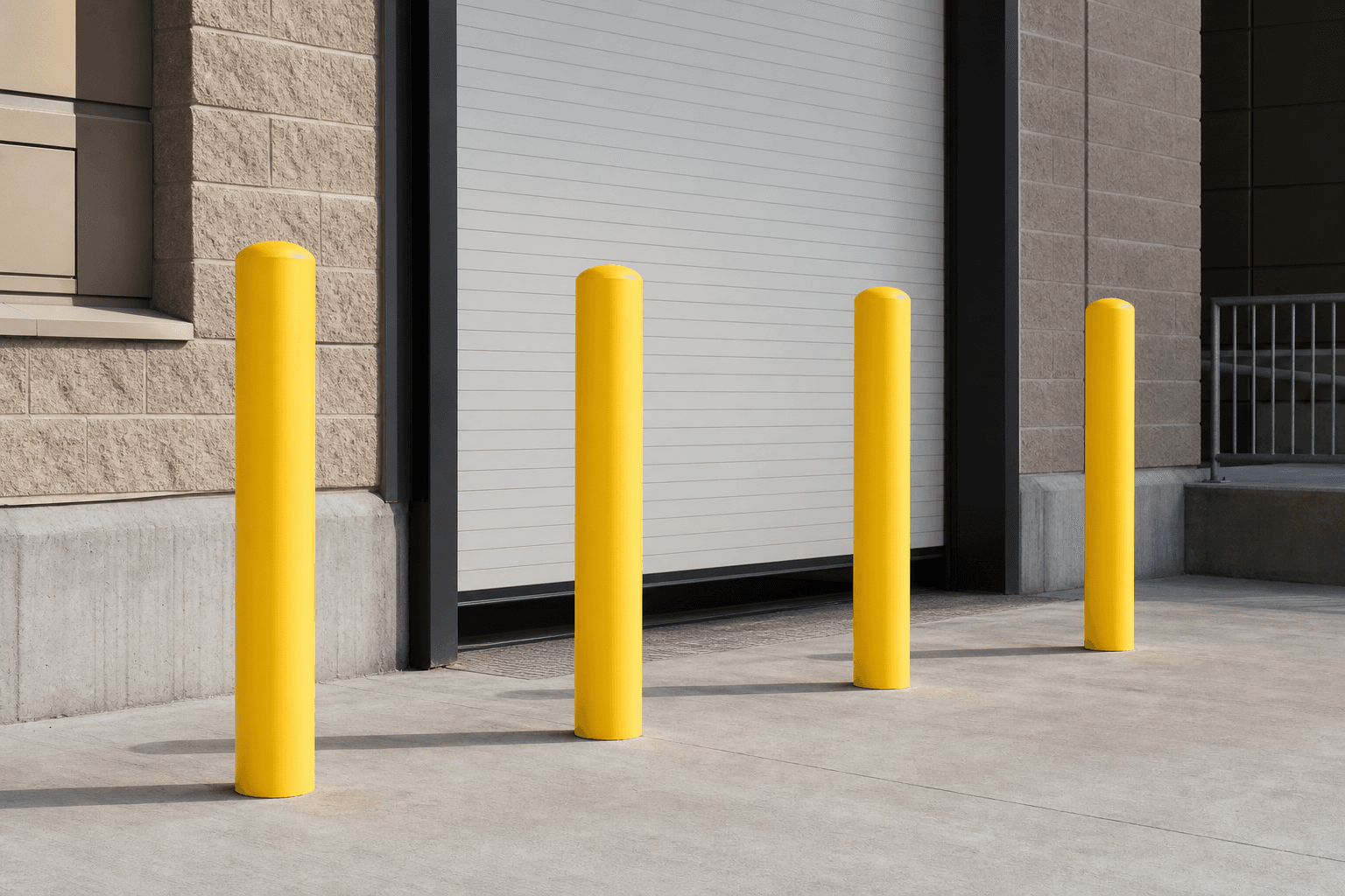 Illustrative view of bollards work